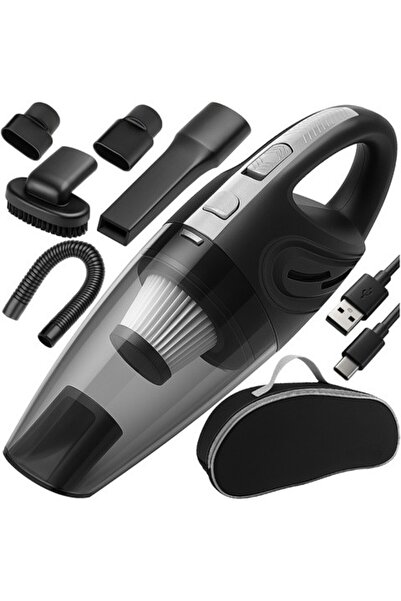 zola Aspirator fara sac Wireless, 50 W, 38000-40000 rpm, filtru HEPPA, portabil, 3 duze, USB, husa, negru