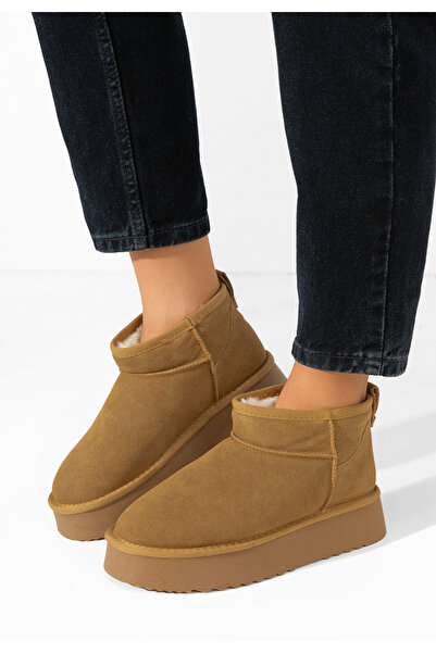 B T Shoes Cizme tip Ug Willa camel