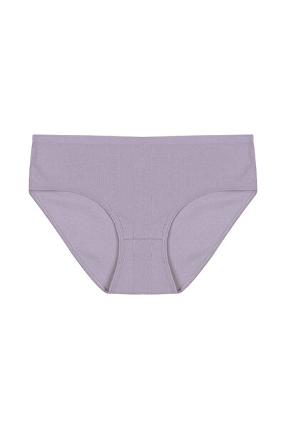 koza iç giyim Kadın 3'lü Desenli Kaşkorse Pamuklu Yüksek Bel Bato