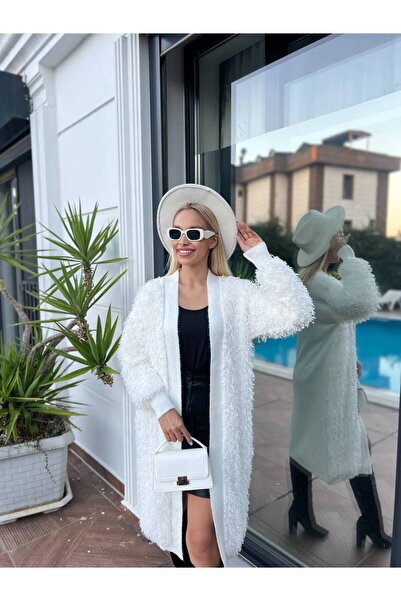 For Angels Πλεκτή ζακέτα με γούνα και κρόσσια