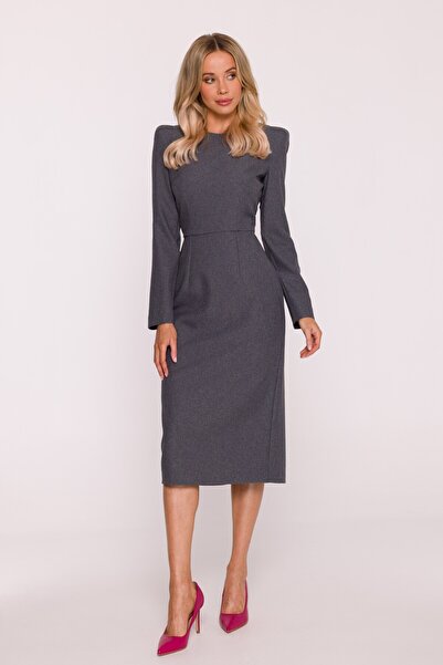 Stylove A-line mini dress with long sleeves