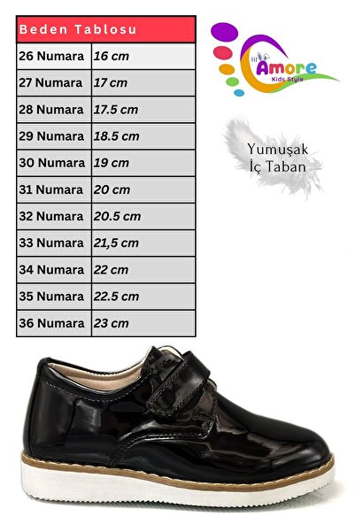 lil amore Cırt Cırtlı Erkek Çocuk Ayakkabısı – Okul & Sünnet Düğünü İçin Klasik Model
