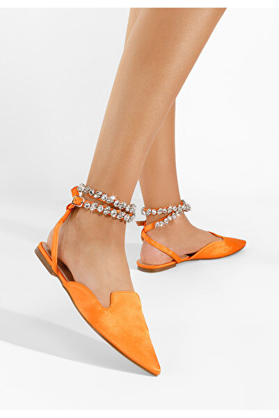 B T Shoes Oranžové dámské baleríny Radiza V2