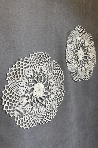 Uretti - Sariye 4648 7380 Handmade Crochet Knitted 12-Piece Lace Cover Set - 22 X 22 cm