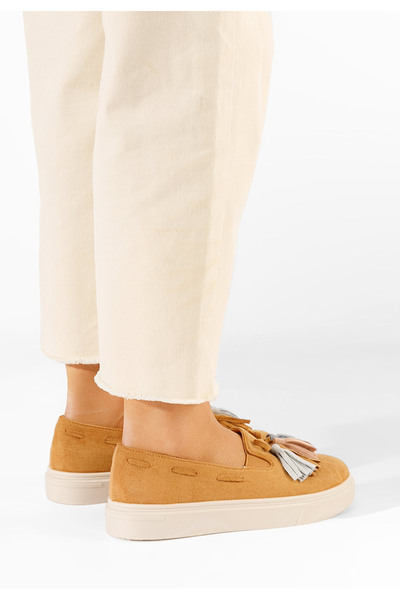 B T Shoes Camelové dámské espadrilky Graziela