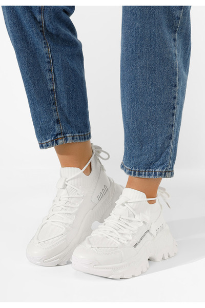 B T Shoes Bílé dámské sneakersy Cornedo V2