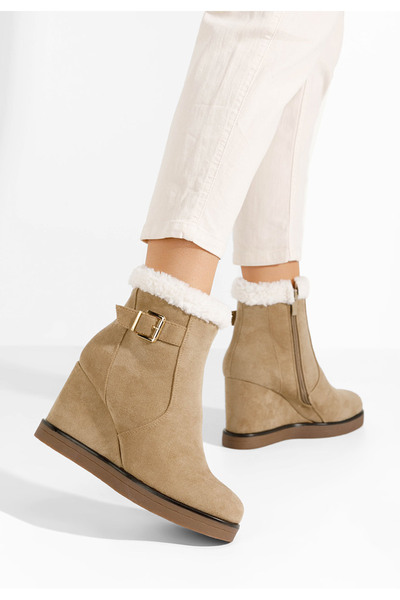 B T Shoes Μποτακια πλατφορμεσ Biannca V2 χακι