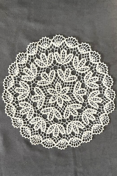 Uretti - Sariye 4648 9654 Handmade Crochet Knitted 12-Piece Lace Cover Set - 24 X 24 cm