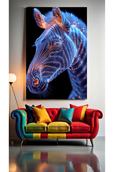 özkacar NEON LOOKING ZEBRA Home Wall Salon Salon de înfrumusețare Birou Magaz...