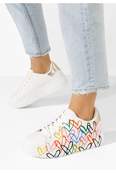 B T Shoes Bílé dámské tenisky Carlina V3