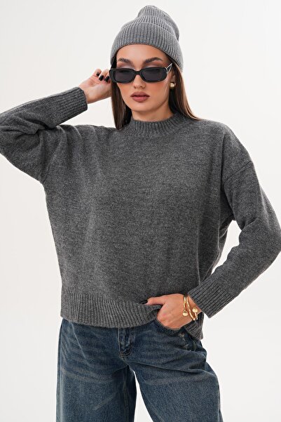 ŞİMAL Women's Half Fisherman Knitwear Knitted Sweater 255086 -