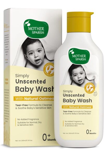 Mother Sparsh غسول جسم الأطفال سيمبلي غير المعطر بدقيق الشوفان الطبيعي - ٢٠٠ ...
