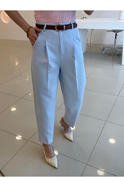 Şulenin Butiği KEMERLİ HAVUÇ KESİM PANTOLON