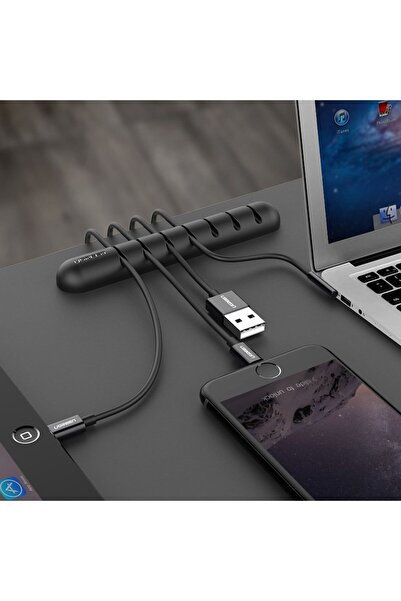 Ugreen Self-adhesive cable clips with 7 slots, Black, KOF-BBL6513