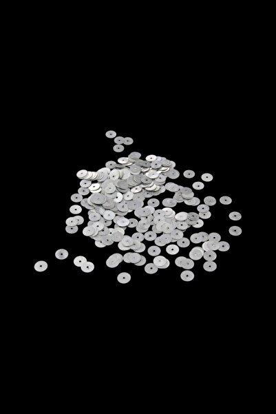 Serhat Aksesuar ve El İşçilik 8.5mm Silver Center Hole Metal Sequins (30 Gr 2...