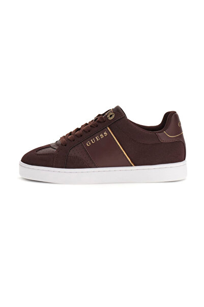 Guess Kadın Jrone Süet Görünümlü Metalik Detaylı Sneaker - Bordo