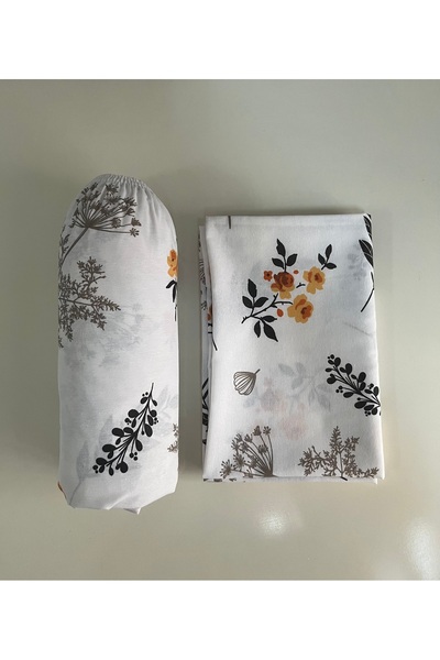cottonevs Single Elastic Cotton Sheet Set Ranforce (Fabric) Patterned