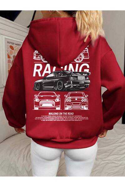 SVART WEAR oversized Βαμβακερό φούτερ με κουκούλα με κουκούλα Φούτερ με τύπωμα