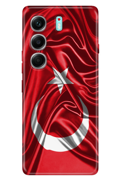 TECNO Camon 40 Pro 5G CM7 Uyumlu Kılıf Renkli Silikon Baskılı TPU Şanlı Türk