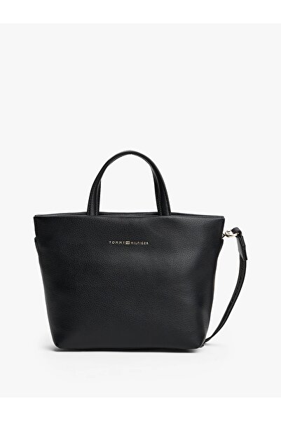 Tommy Hilfiger Th Logotape Siyah Kadın Mini Tote
