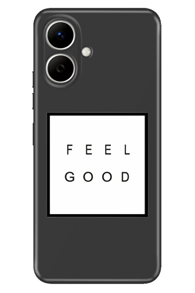 TECNO Spark Go 2 (KM4) Uyumlu Kılıf Dekoratif Silikon Baskılı Kapak Feel Good