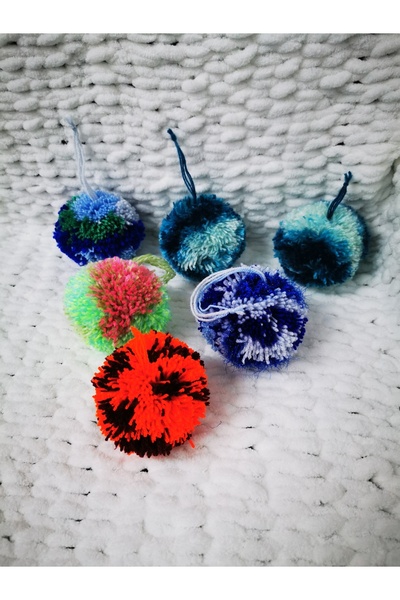 Crochet Set 6 Mega Globuri Pom Pom
