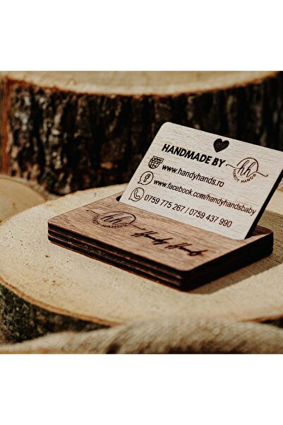 OEM Wooden Business Card Holder HH951 Personalized 10.3x6.5 cm