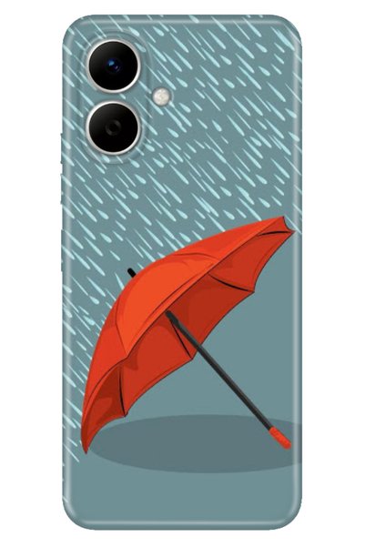 TECNO Spark Go 2 (Km4) Compatible Case Decorative Silicone Printed Cover Red ...