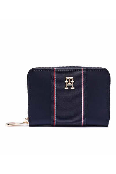 Tommy Hilfiger Women's Gold Embroidered Brand Logo Navy Blue Aw0Aw17268