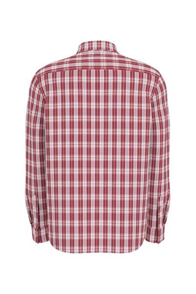 Guess Erkek GJ Ekose Desenli Gömlek - Kırmızı