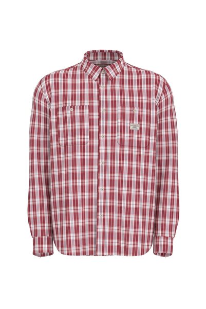 Guess Erkek GJ Ekose Desenli Gömlek - Kırmızı