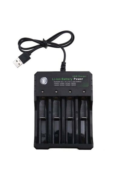 OEM Încărcător de baterie litiu, 4.2V, 4 sloturi de încărcare, USB, 1000mA, 1...