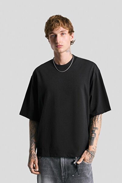 Bershka Short sleeve plush T-shirt