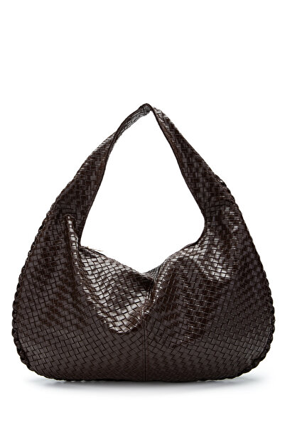 minebag Casual Knitted Detail Lauren Women's Shoulder Bag Bitter Brown