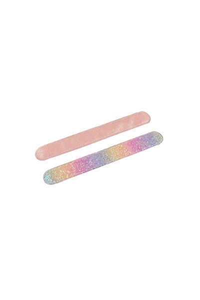 SOHO Set of 2 adjustable glitter bracelets, holographic model for kids, Pink