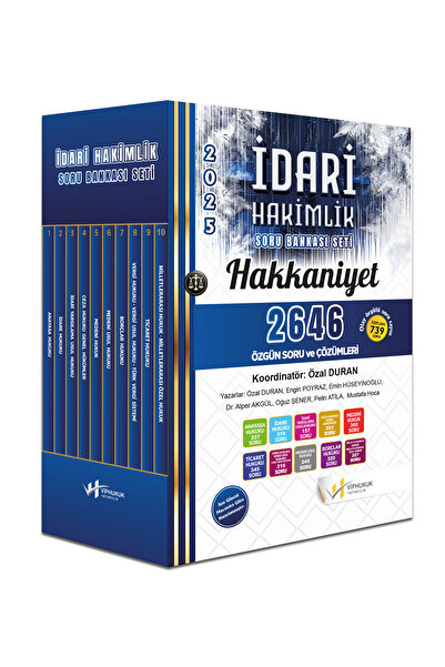 Genel Markalar VİP Hukuk 2025 Baskı HAKKANİYET İdari Hakimlik Soru Bankası Se...