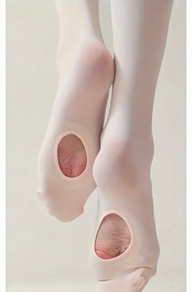 Ada Kostüm Tasarım Altı Delikli Convertible Point Bale Çorabı - Çocuk