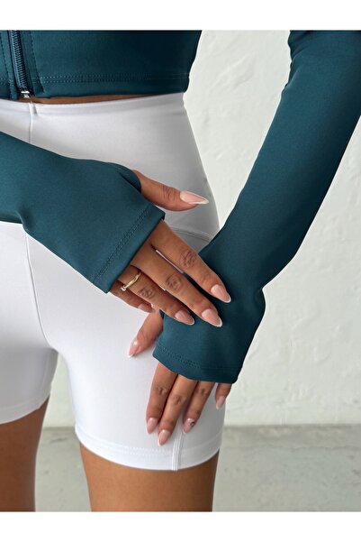 Miss Prova Πλεκτό αθλητικό μπουφάν/φούτερ με φερμουάρ με λεπτομέρεια από μαλακό ύφασμα