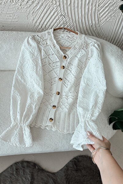 Poliyance Naher Beyaz Hırka