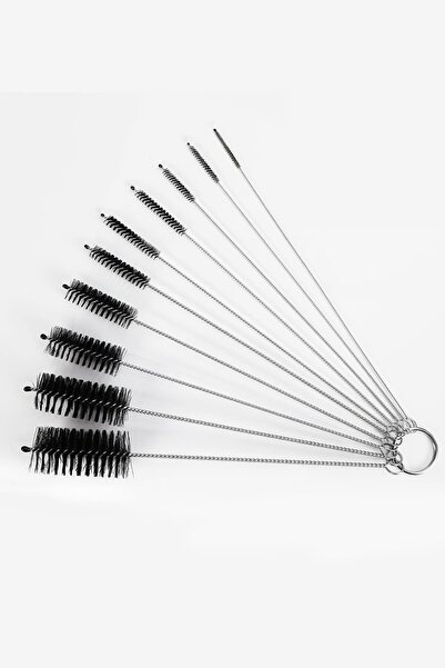 Falconetti 10 Adet Çok Amaçlı Pipo Temizlik ve Pipet Kamış Temizleme Fırça Se...