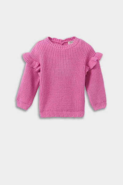 DeFacto Crew Neck Knitwear Pink Baby Girl Sweater F2627A5/Pn280