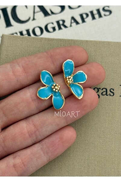 MioArt Kadın Flora Taşlı Çiçek Küpe