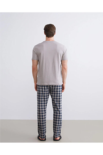 LC Waikiki Lc waikikibrown standard fit plaid men's pajama set