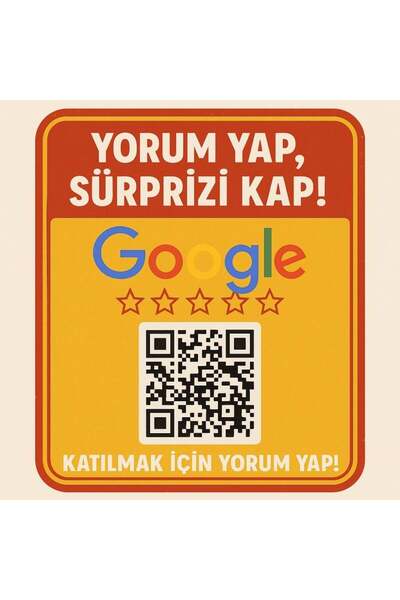 Komut Google Review Card - Design with a Raffle-Themed Surprise