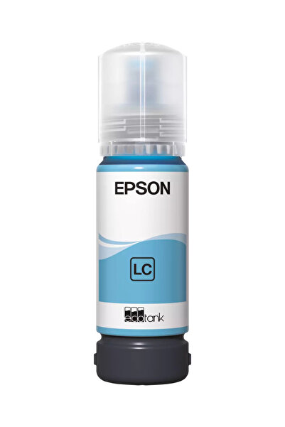 EPSON 108 EcoTank Light Cyan Ink Bottle, Up to 2100 Pages, 70ml, Cyan