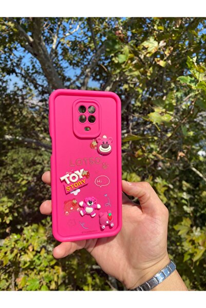 GtTech Xiaomi Redmi Note 9 Pro/Note 9S Uyumlu 3D Toy Story Figürlü Darbe Korumalı Silikon Kılıf Pembe