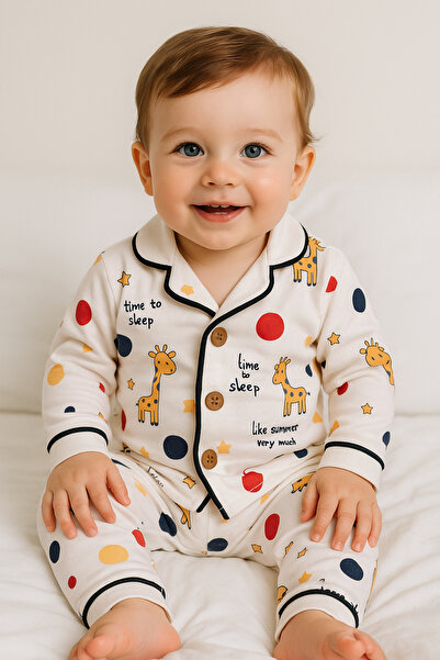 GizaKids 100% Cotton Long Sleeve Buttoned Seasonal Baby Kids Pajamas