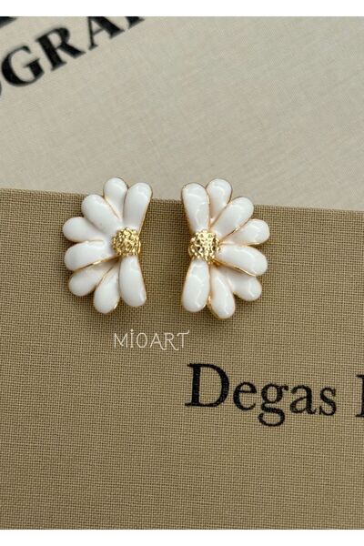 MioArt Women's Daisy Flover Enamel Flower Earrings