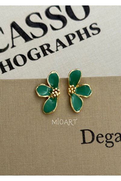 MioArt Kadın Flora Taşlı Çiçek Küpe