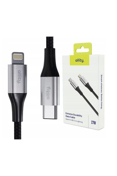 allity Καλώδιο για δεδομένα και φόρτιση AUC-01, USB-C σε Lightning, 27W, 1m, ...